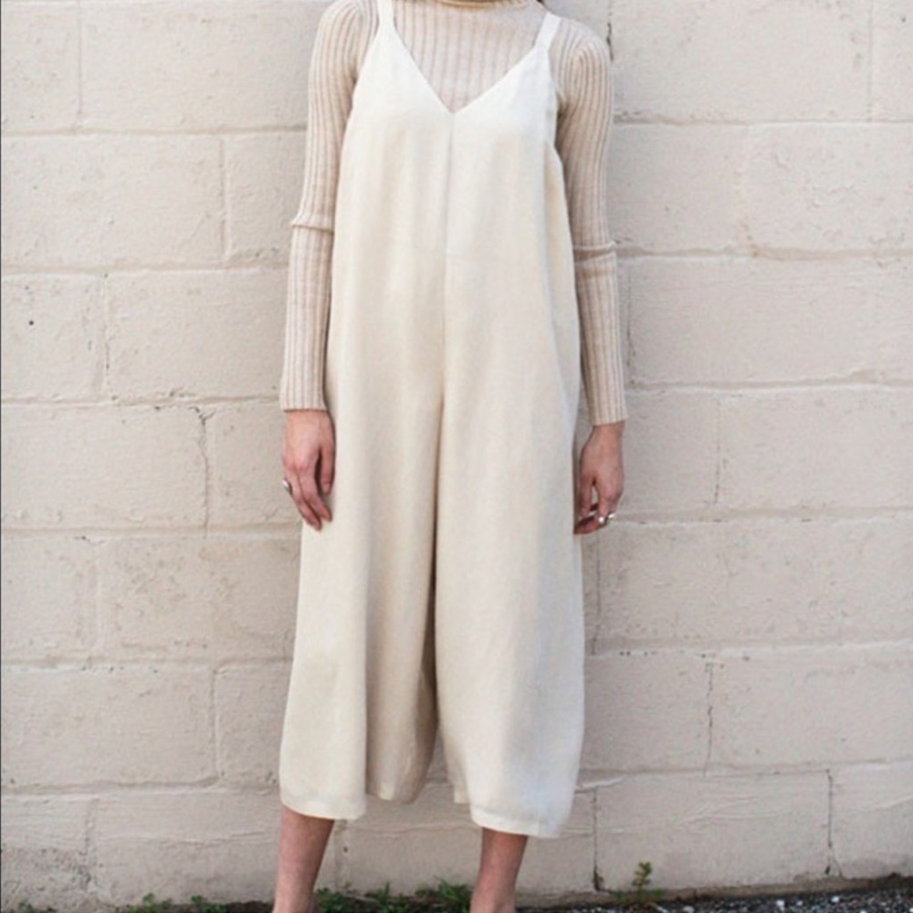 Shaina Mote Florence  100% Wool Cream Jumpsuit 2